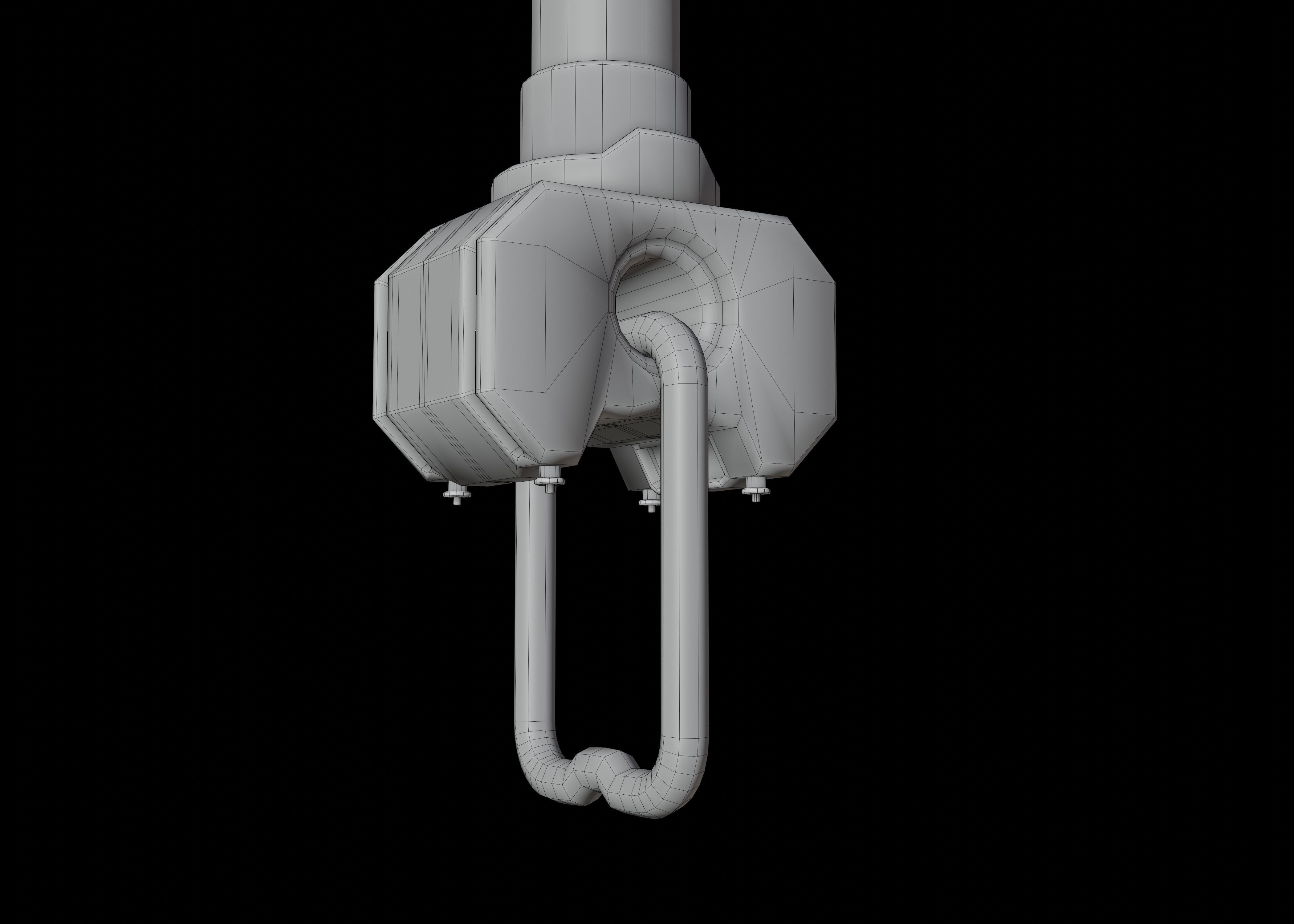 Shock Hammer Low-poly 3D model_8