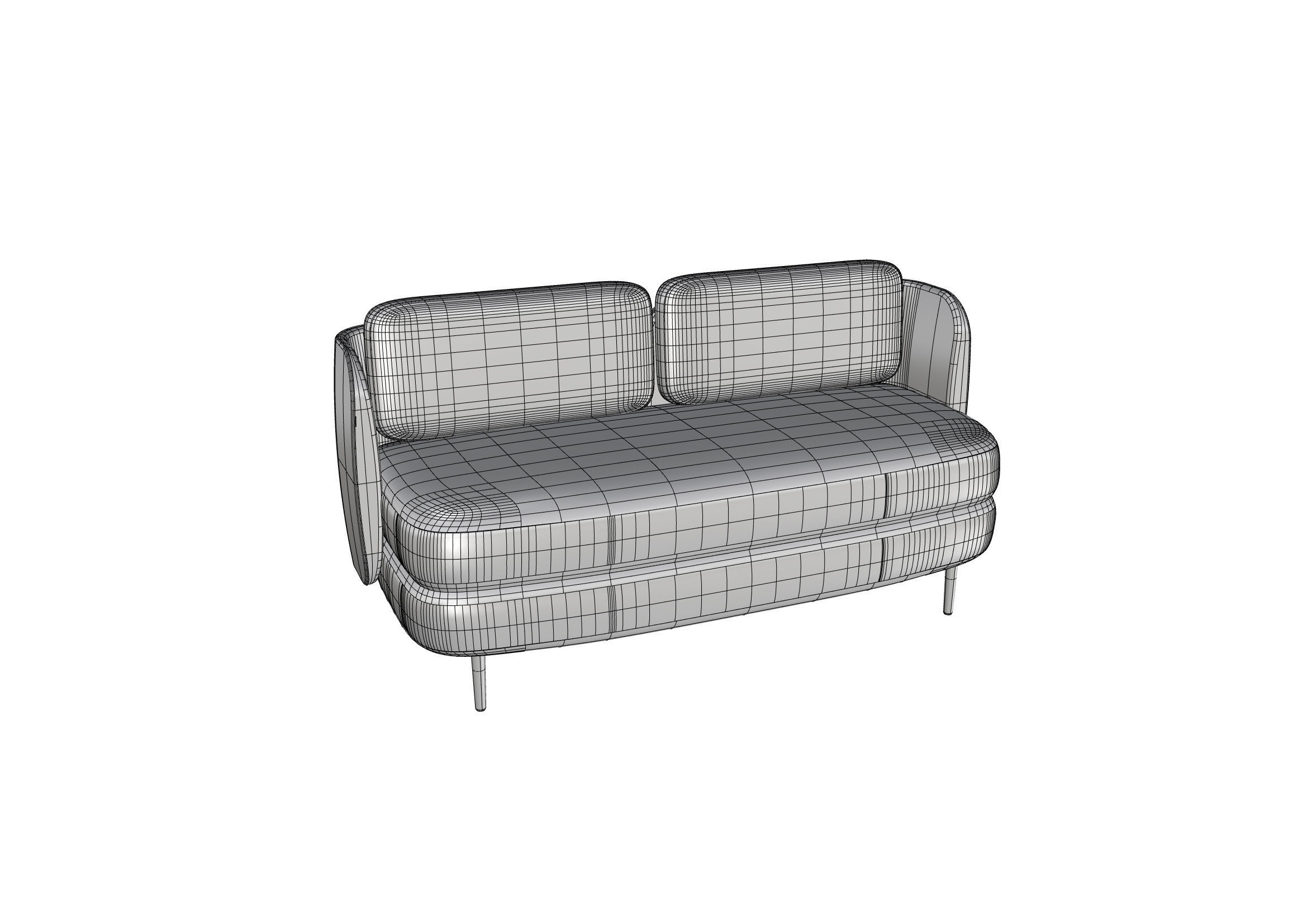 Modern Elegance Sofa and Coffee Table Set 3D model_8