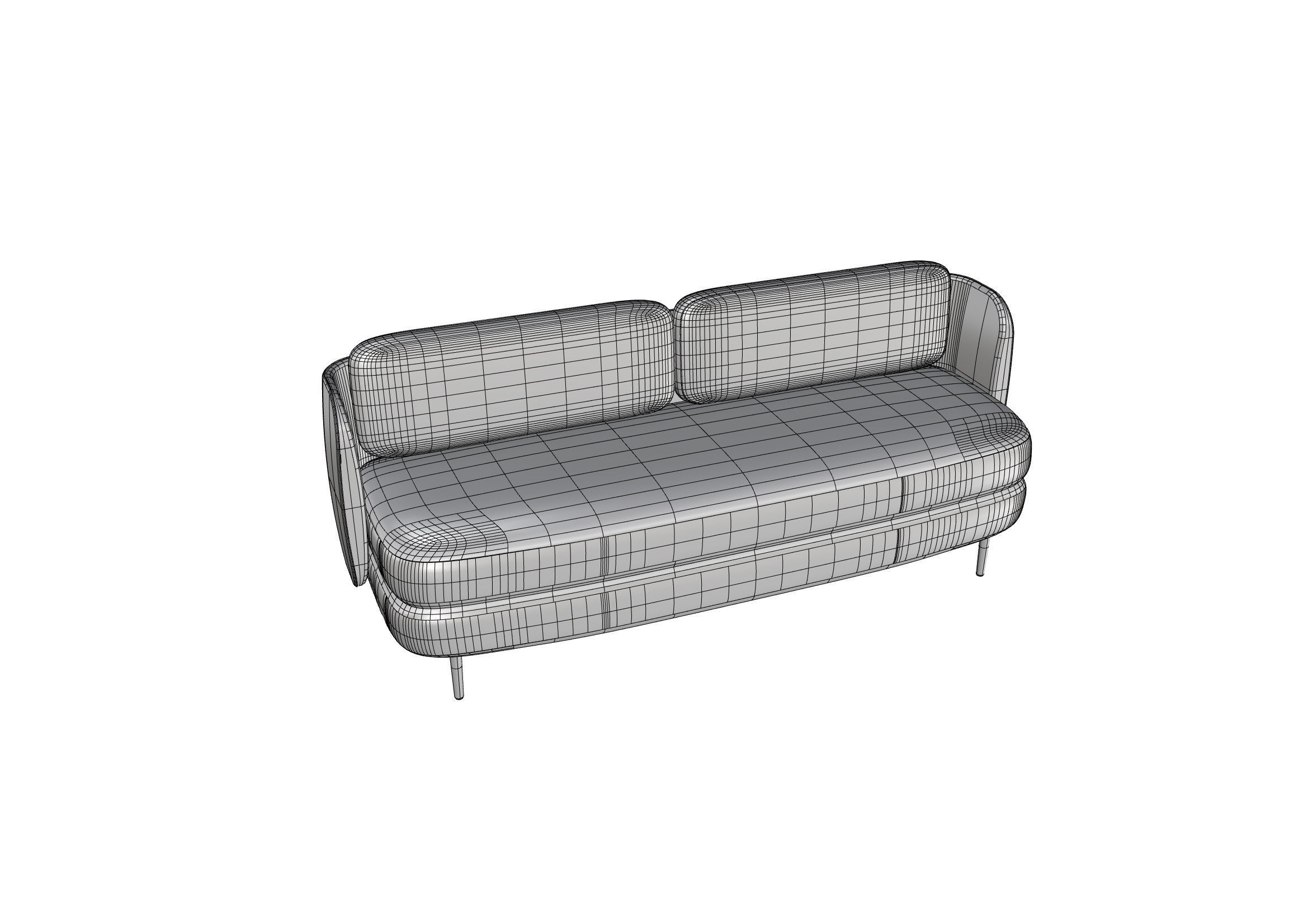 Modern Elegance Sofa and Coffee Table Set 3D model_10