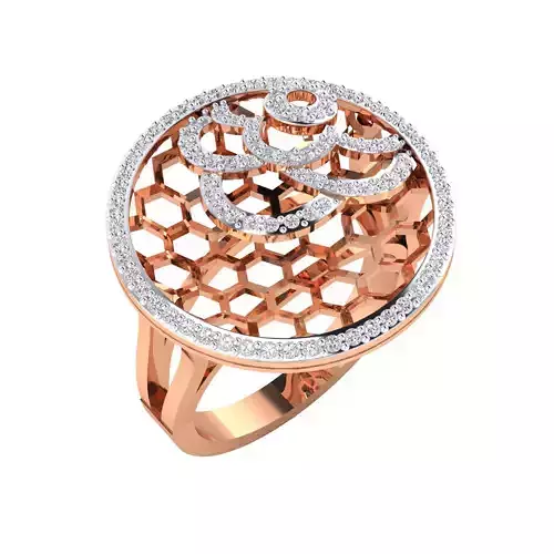 Women Coctail Ring STL OBJ FBX Renders Details 3D print model