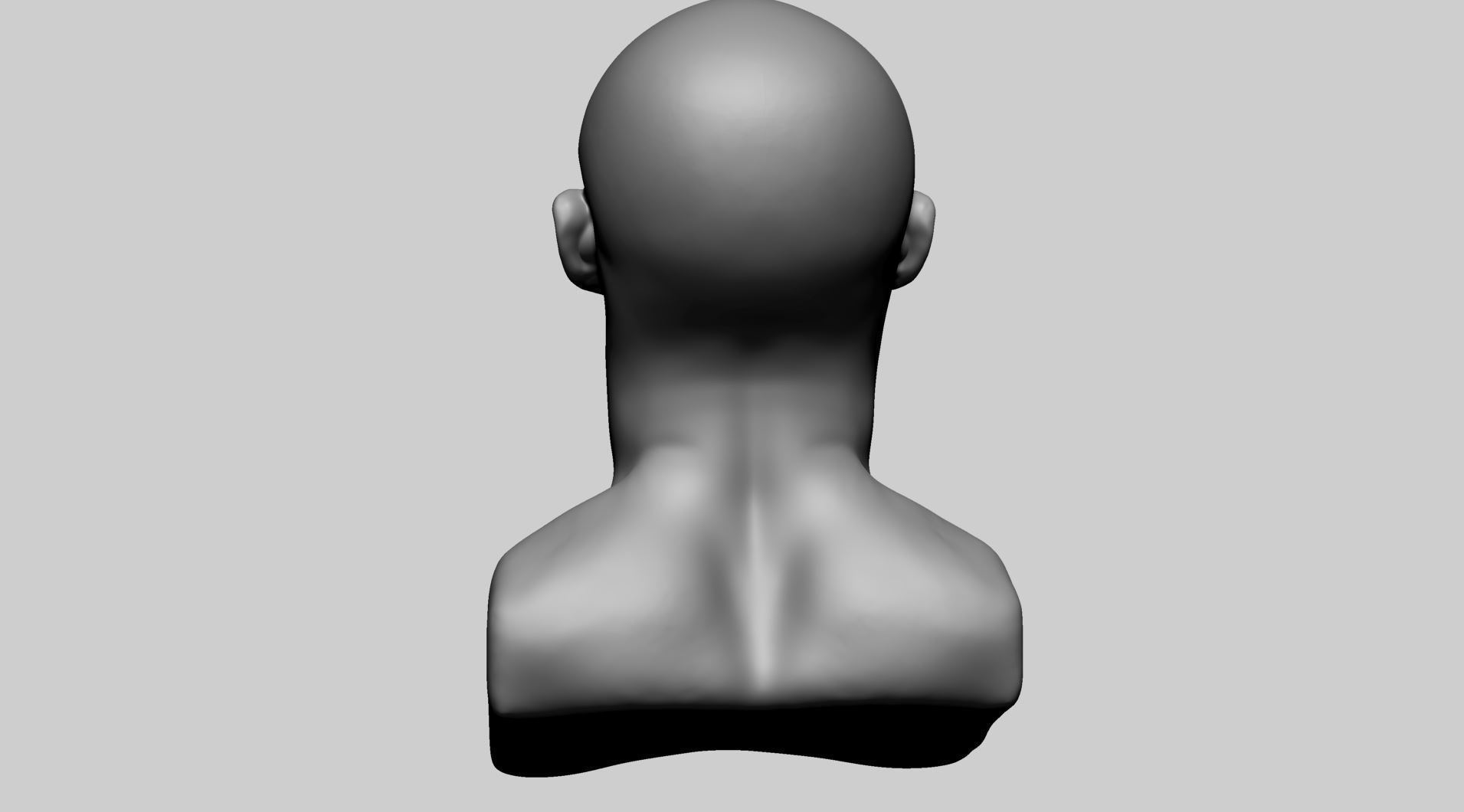 Base Male Head J 3D model_3