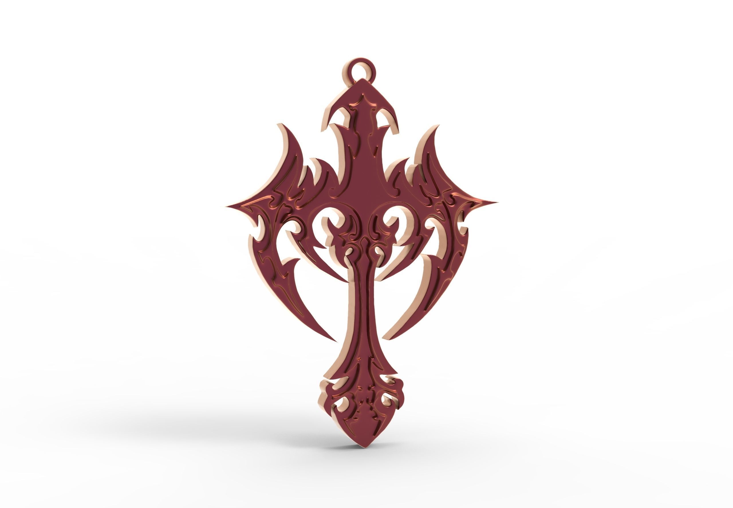 Jesus Cross Pendant 3D printable 3D print model 3D print model_4
