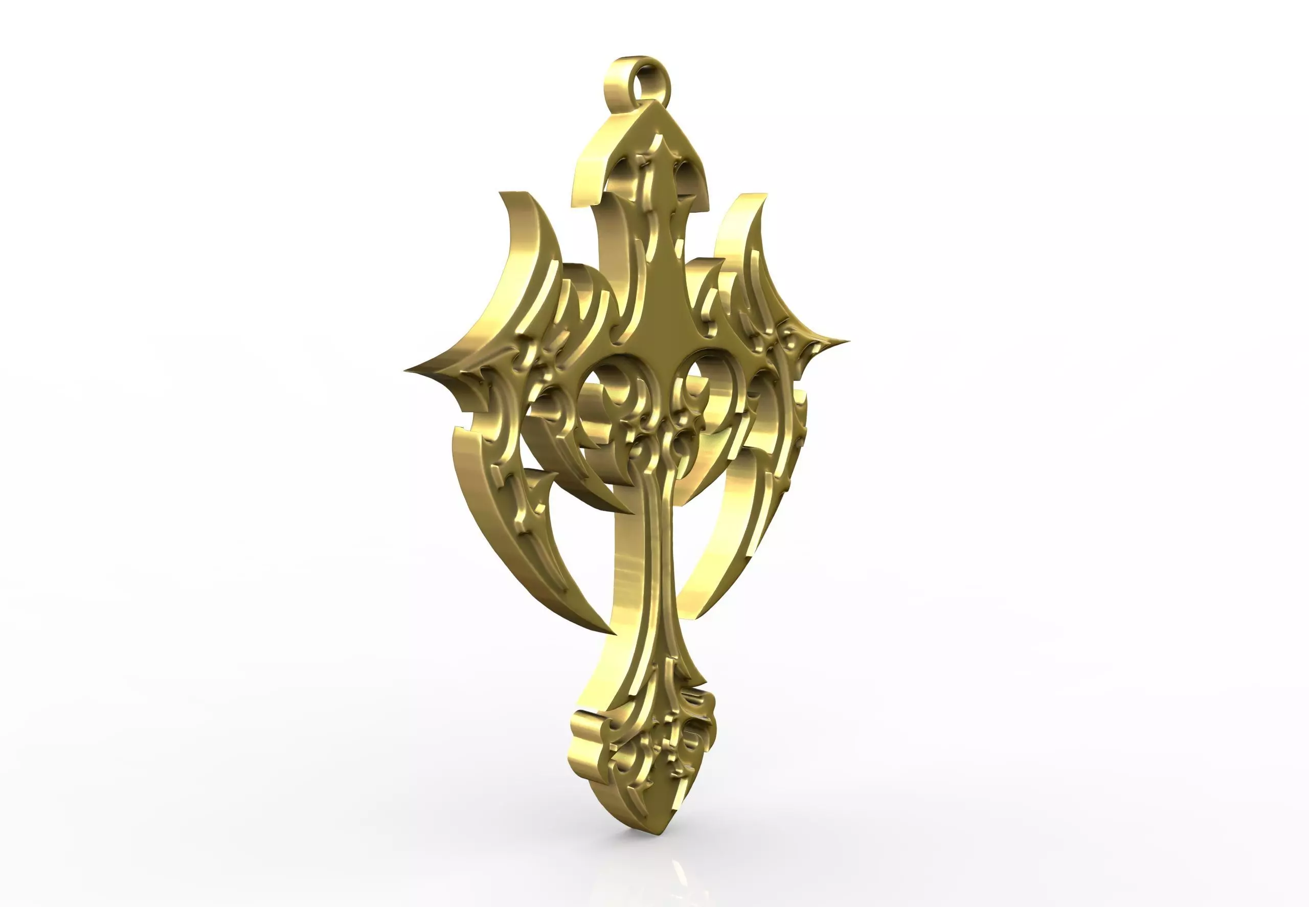 Jesus Cross Pendant 3D printable 3D print model 3D print model_0