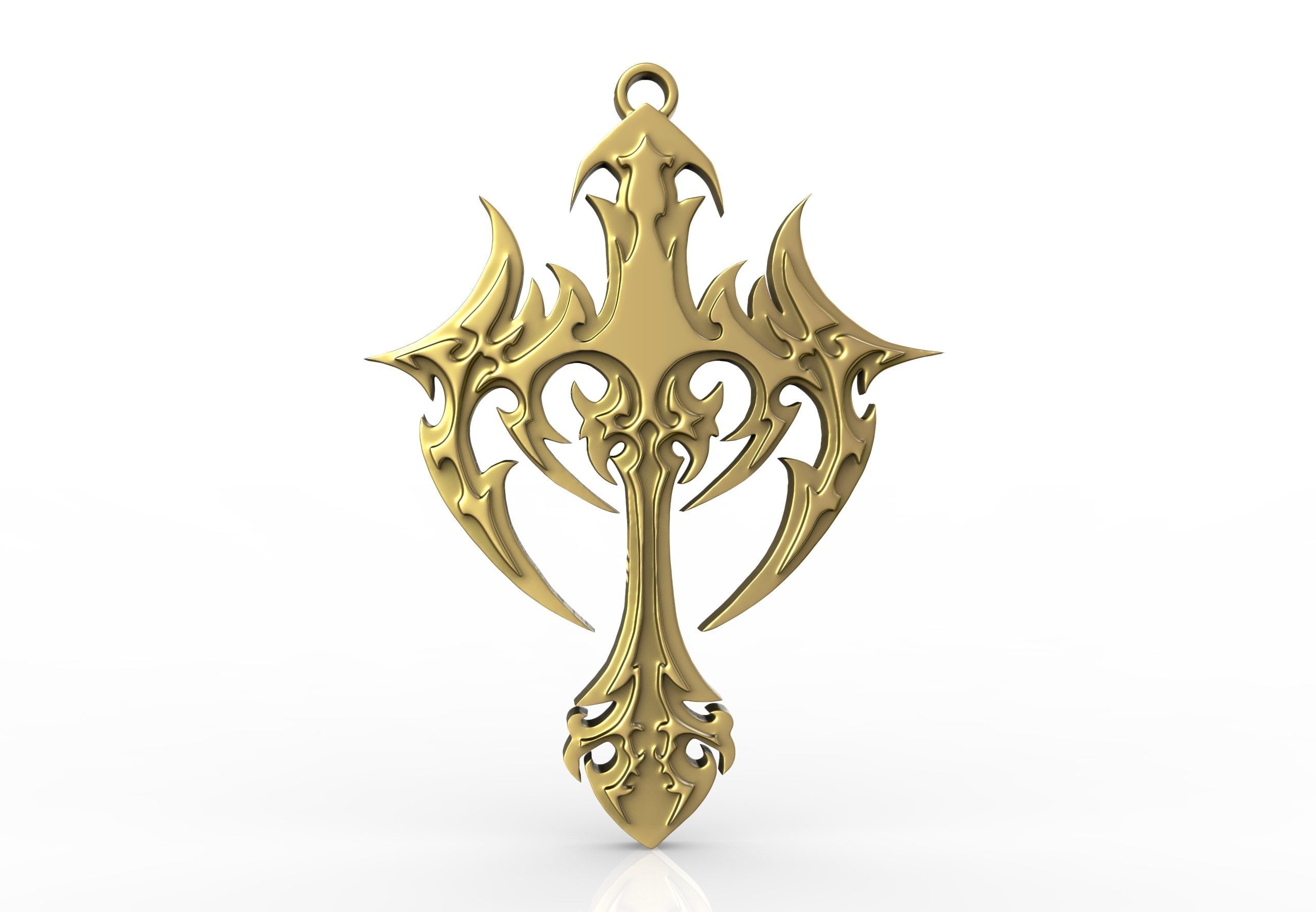 Jesus Cross Pendant 3D printable 3D print model 3D print model_1