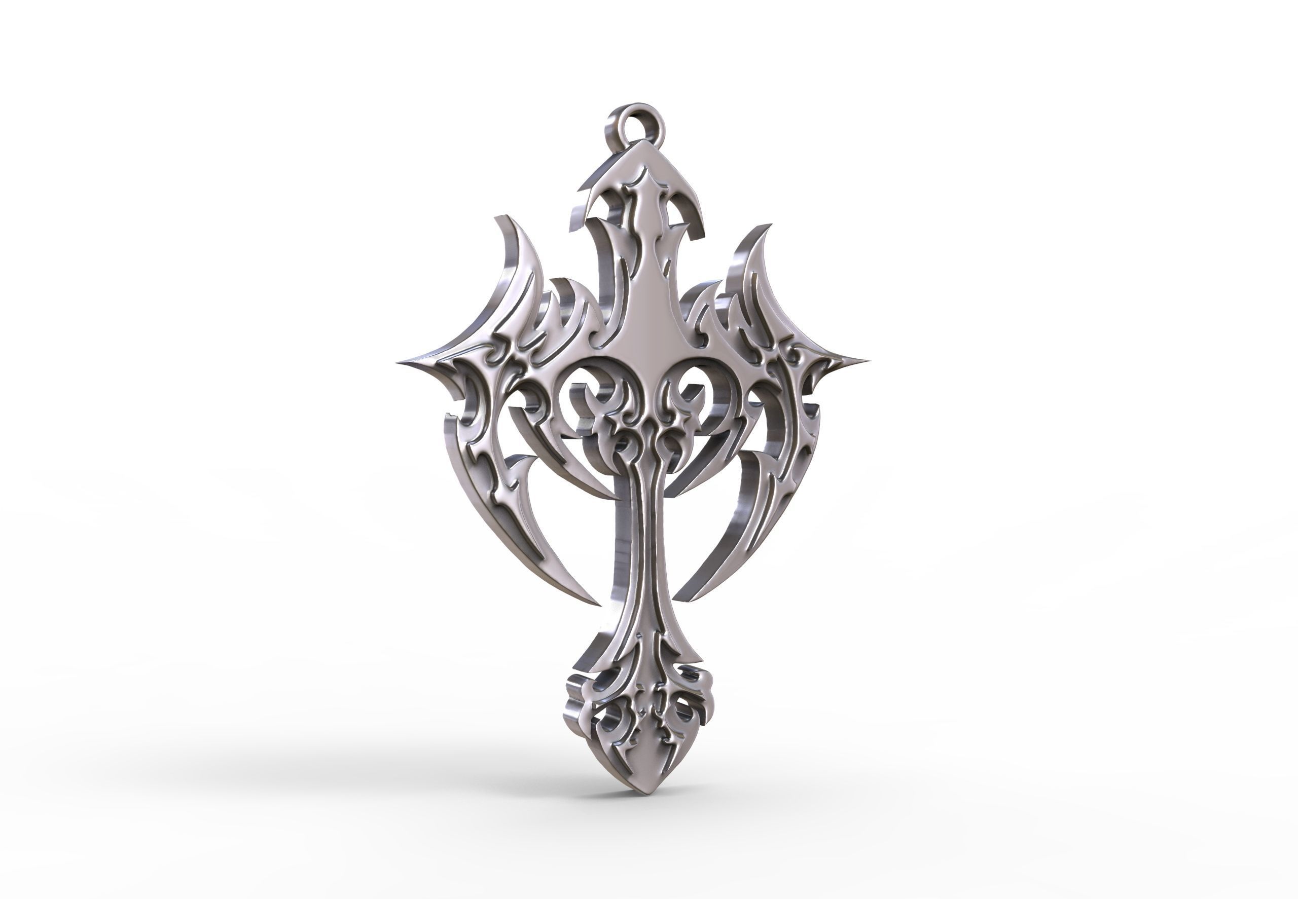 Jesus Cross Pendant 3D printable 3D print model 3D print model_3