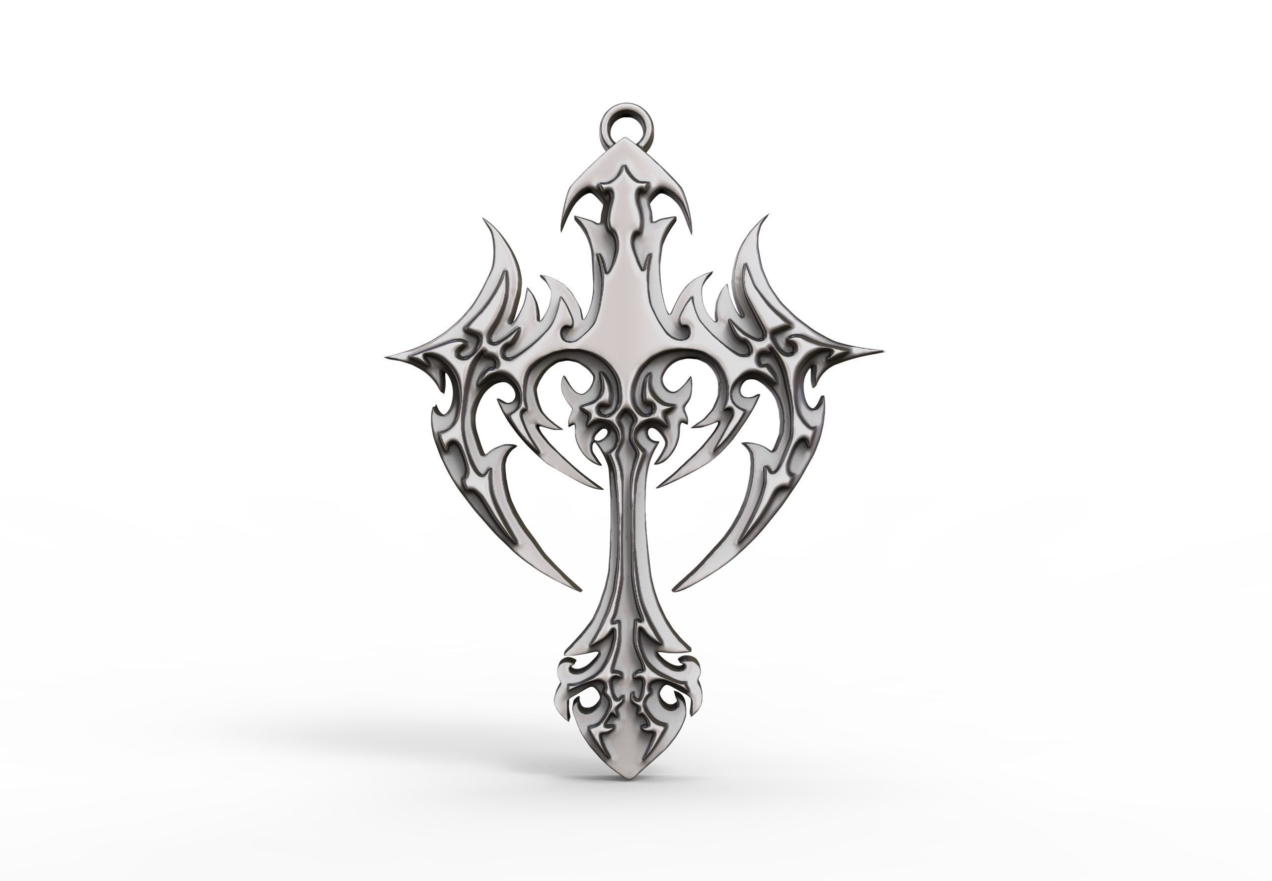 Jesus Cross Pendant 3D printable 3D print model 3D print model_2