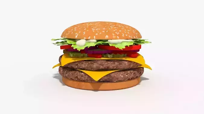 3D Burger Beef Hamburger