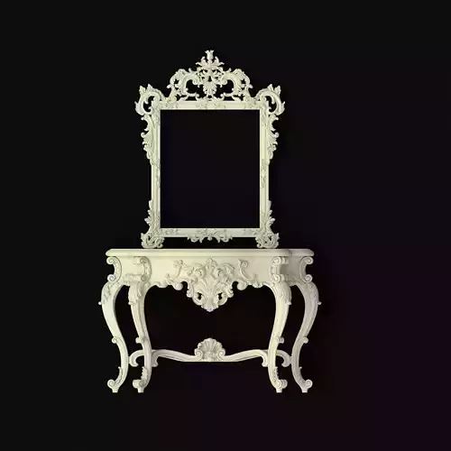 dressing table with mirror set
