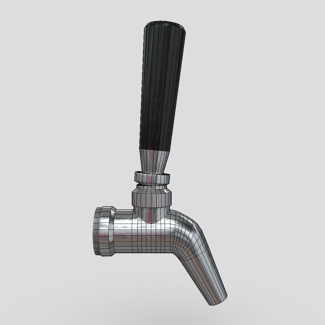 Beer Tap Faucet 2 Low-poly 3D model_4