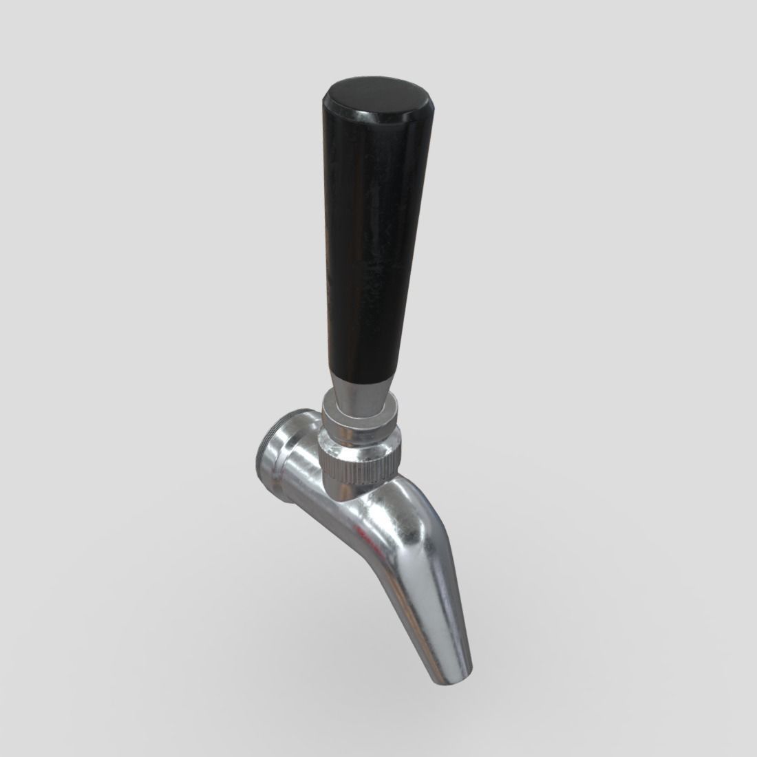 Beer Tap Faucet 2 Low-poly 3D model_5
