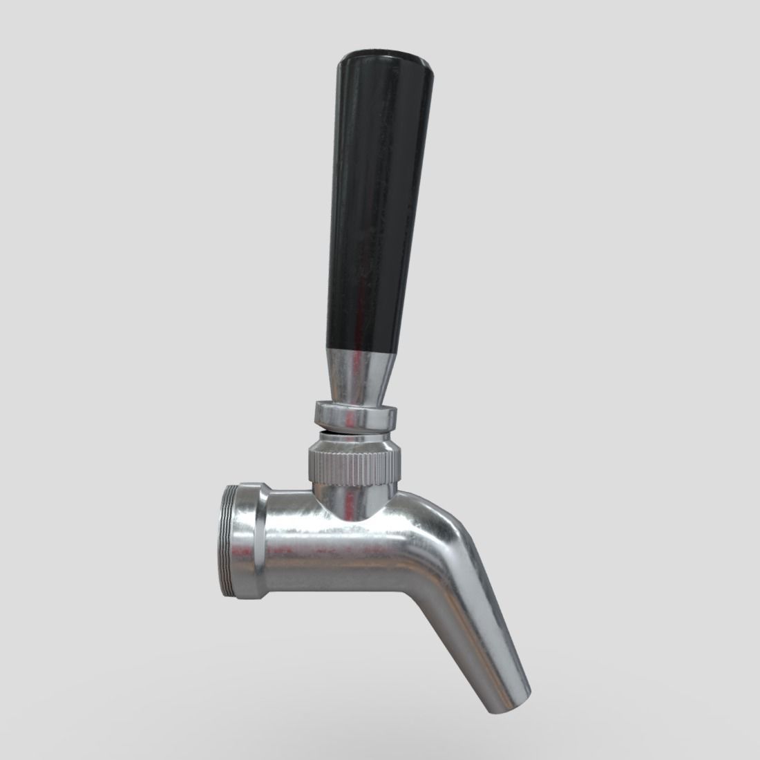 Beer Tap Faucet 2 Low-poly 3D model_3