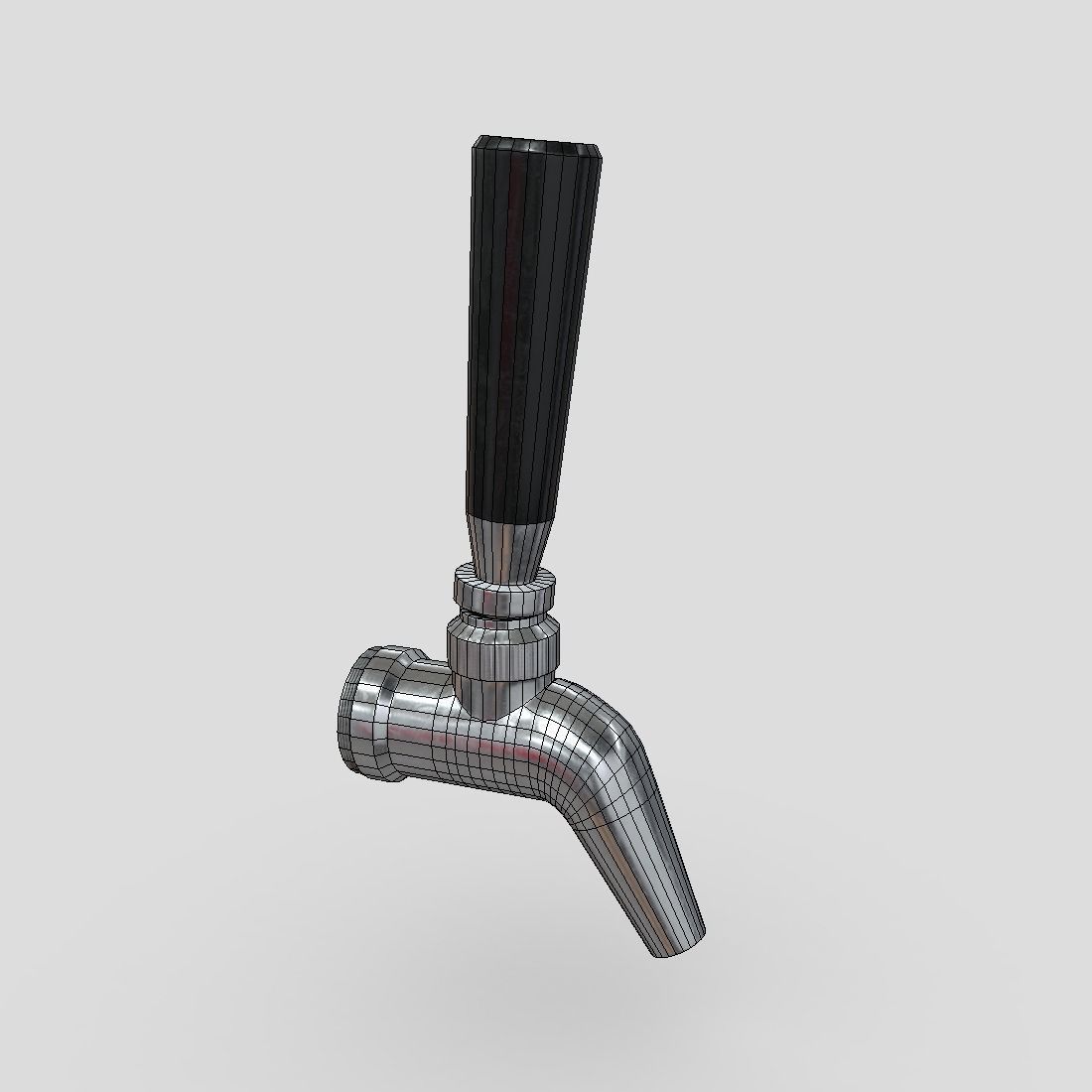 Beer Tap Faucet 2 Low-poly 3D model_2