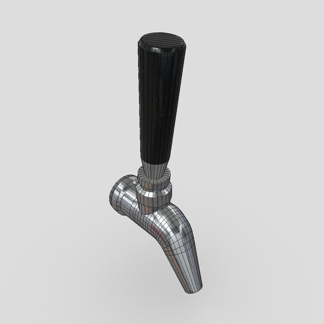 Beer Tap Faucet 2 Low-poly 3D model_6