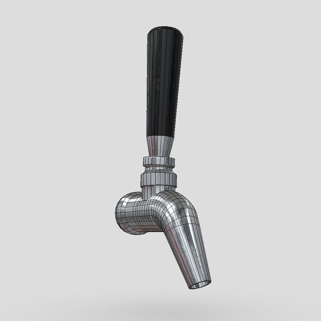 Beer Tap Faucet 2 Low-poly 3D model_12