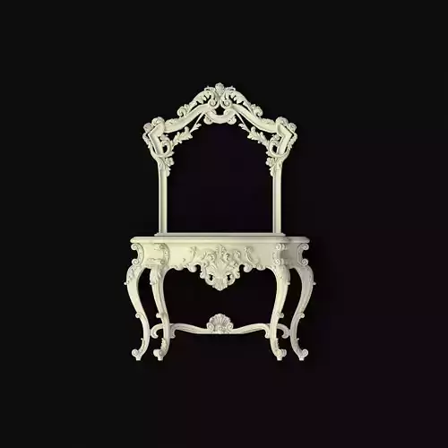 dressing table with mirror set