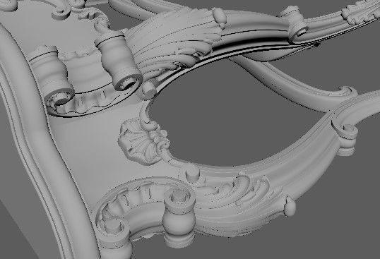 dressing table with mirror set 3D model_14