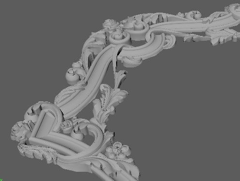 dressing table with mirror set 3D model_8