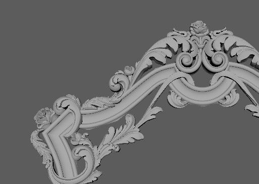 dressing table with mirror set 3D model_7