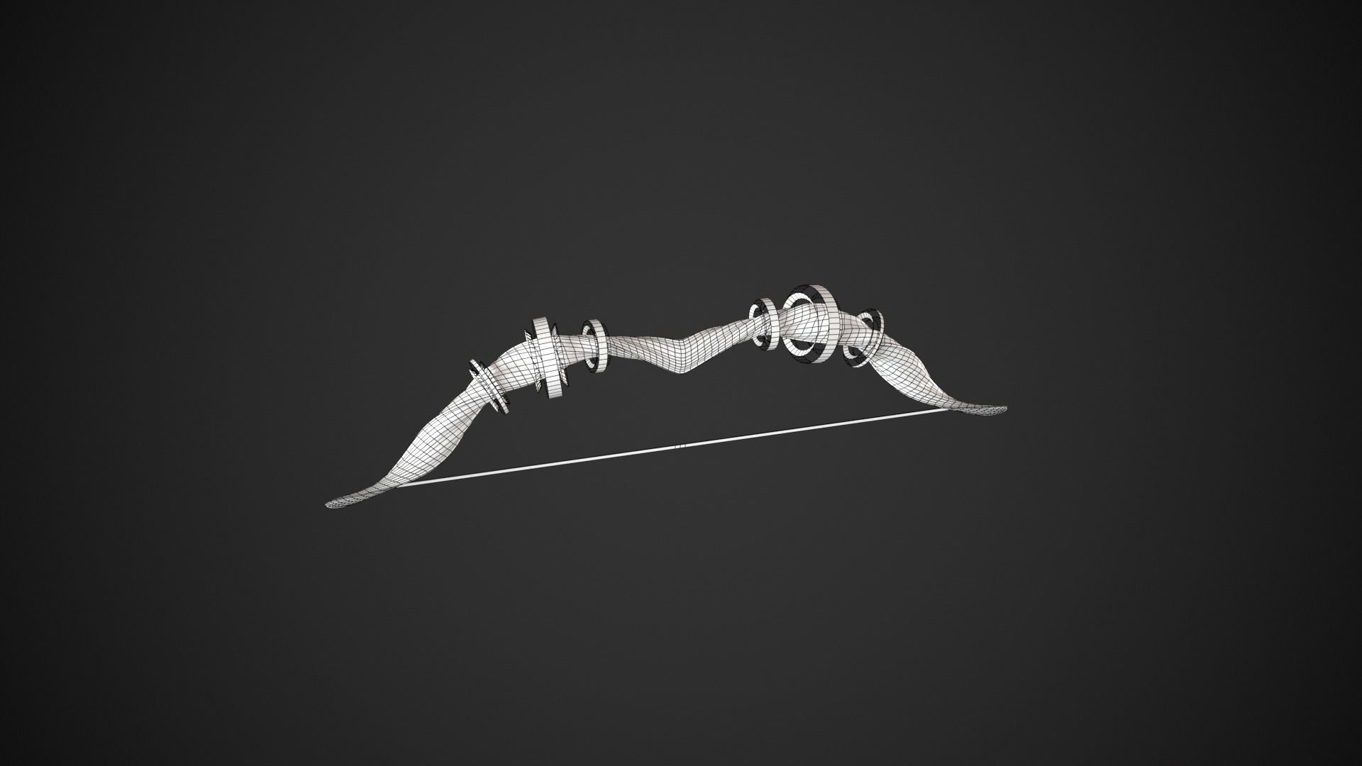 Purple Warriors Bow Low-poly 3D model_6