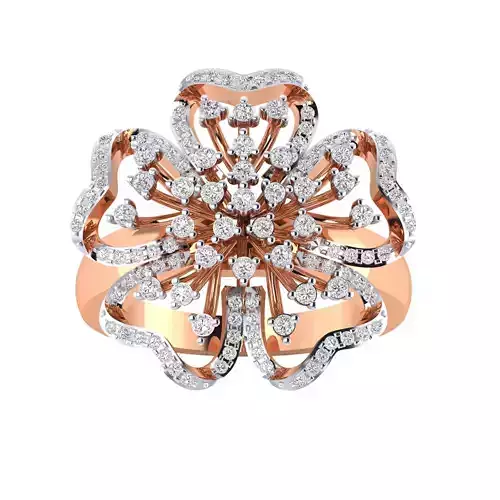 Women Coctail Ring STL OBJ FBX Renders Details 3D print model