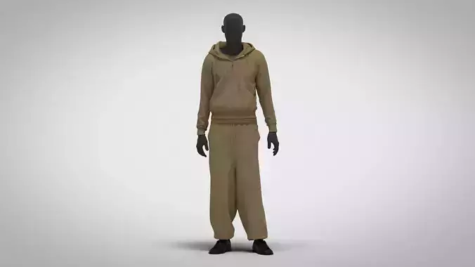 Men Tracksuit Hoodie Sweatpants Clo3d Marvelous Designer
