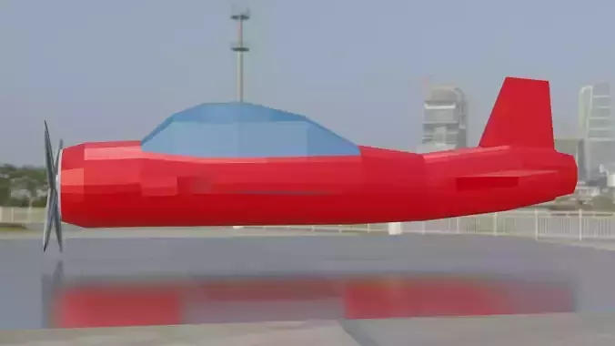low poly airoplane Free 3D model