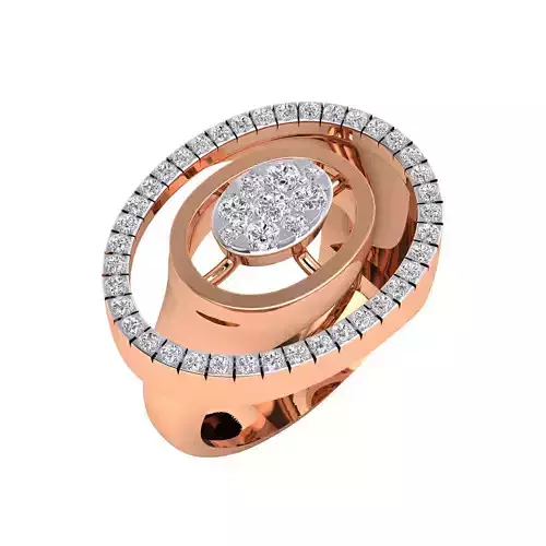  Women Heavy Ring STL OBJ FBX Renders Details