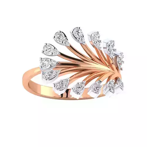 Women Flower Ring STL OBJ FBX Renders Details