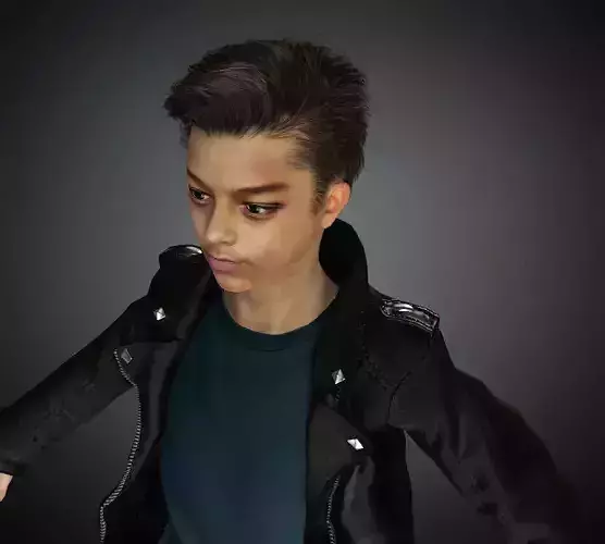 Asian Boy Aqib rigged 3D model