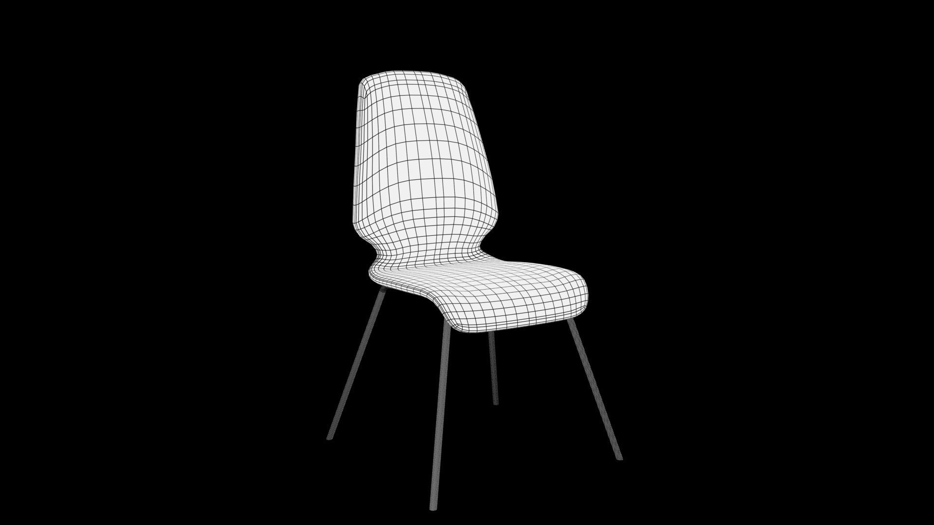 chair Low-poly 3D model_8