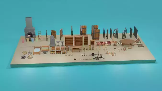 3D Low Poly Medieval Pack