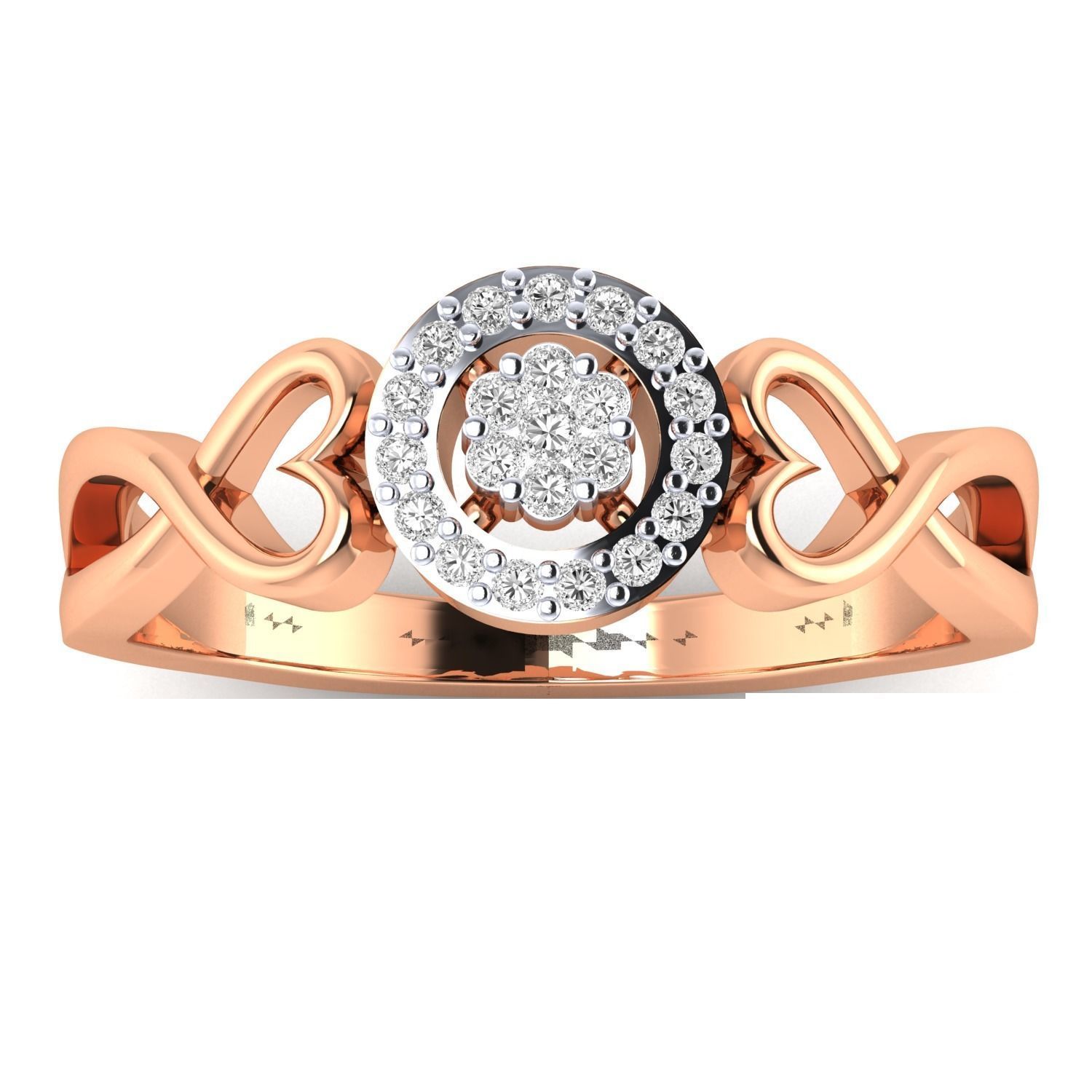 Women Wedding Engagement Ring STL OBJ FBX Renders Details 3D print model_5