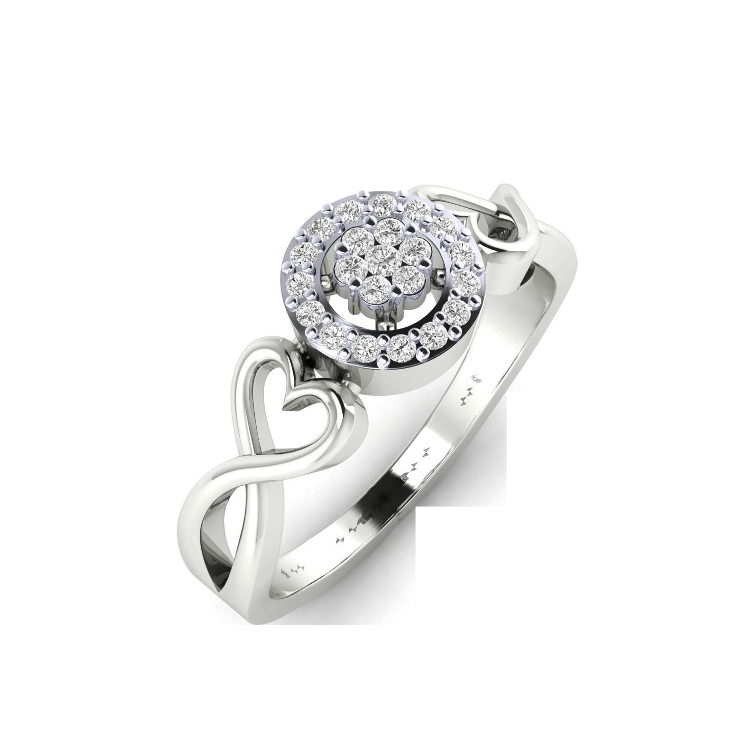 Women Wedding Engagement Ring STL OBJ FBX Renders Details 3D print model_9