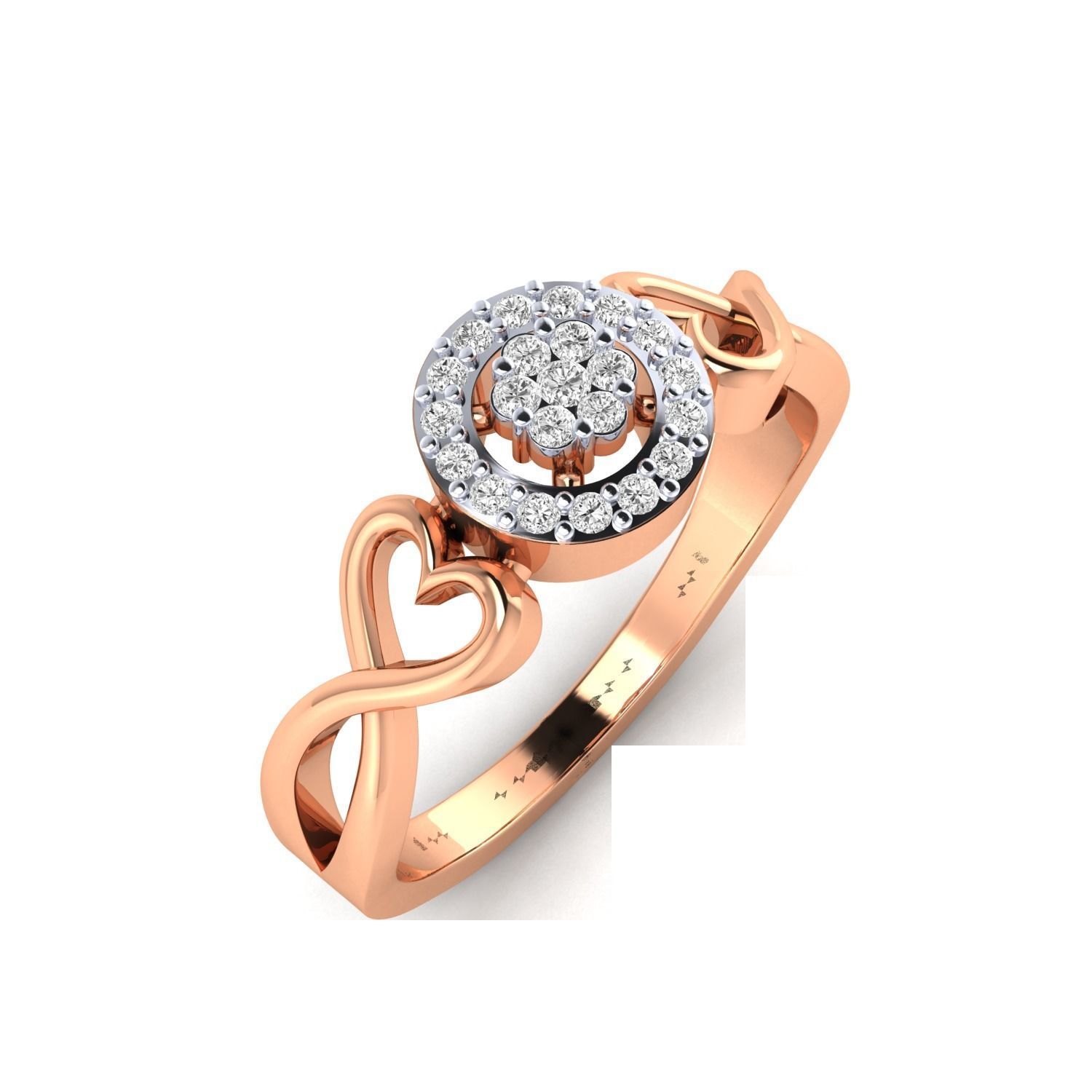 Women Wedding Engagement Ring STL OBJ FBX Renders Details 3D print model_2