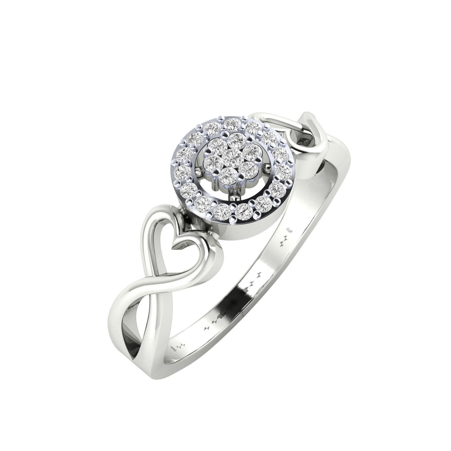 Women Wedding Engagement Ring STL OBJ FBX Renders Details 3D print model_8