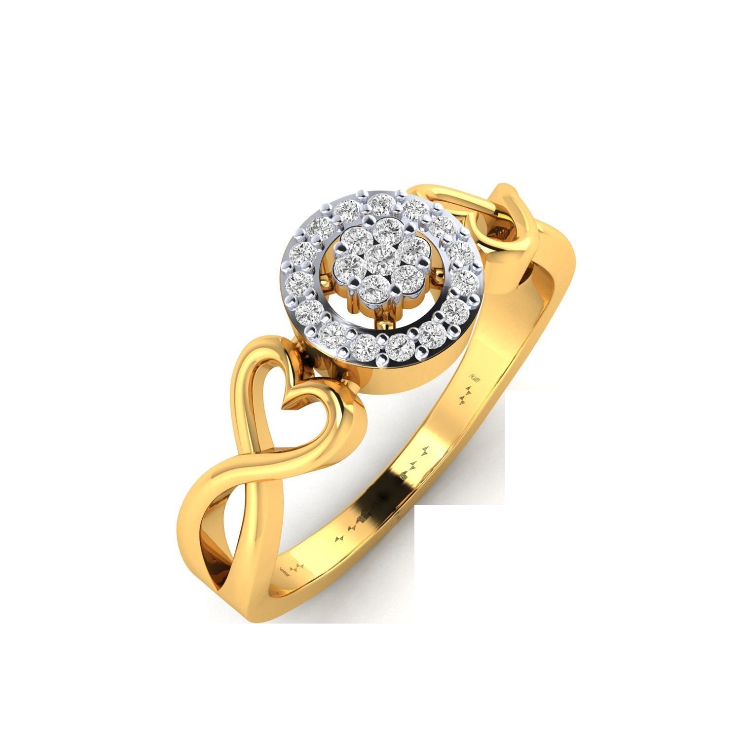 Women Wedding Engagement Ring STL OBJ FBX Renders Details 3D print model_17