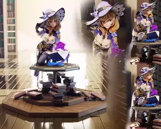 Genshin Impact Lisa Minci 3D print model