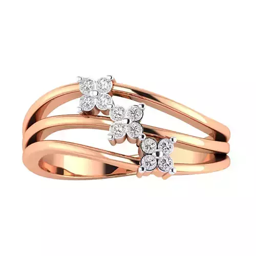 Women Wedding Engagement Ring STL OBJ FBX Renders Details