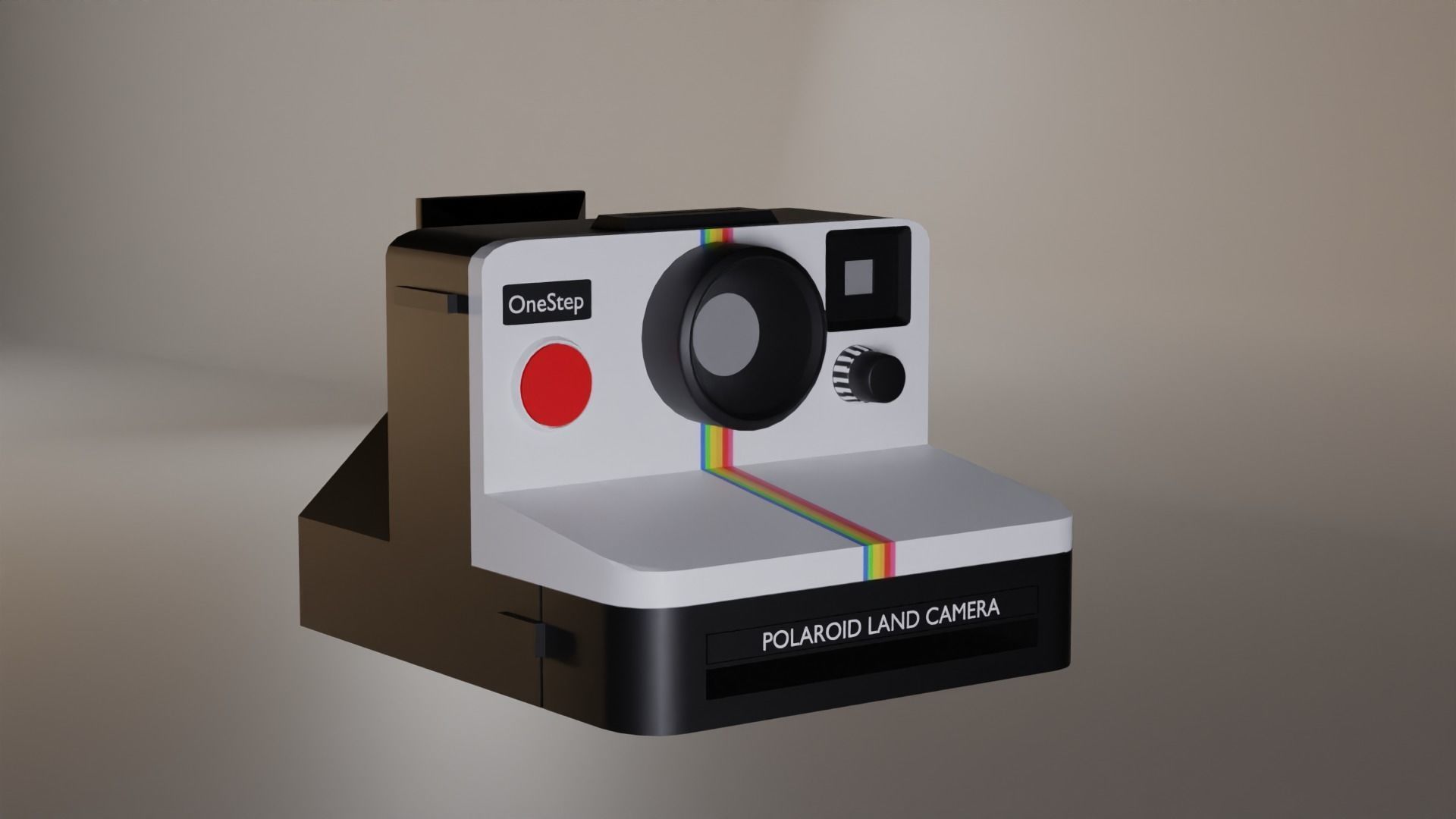 Polaroid Cam Free low-poly 3D model_4