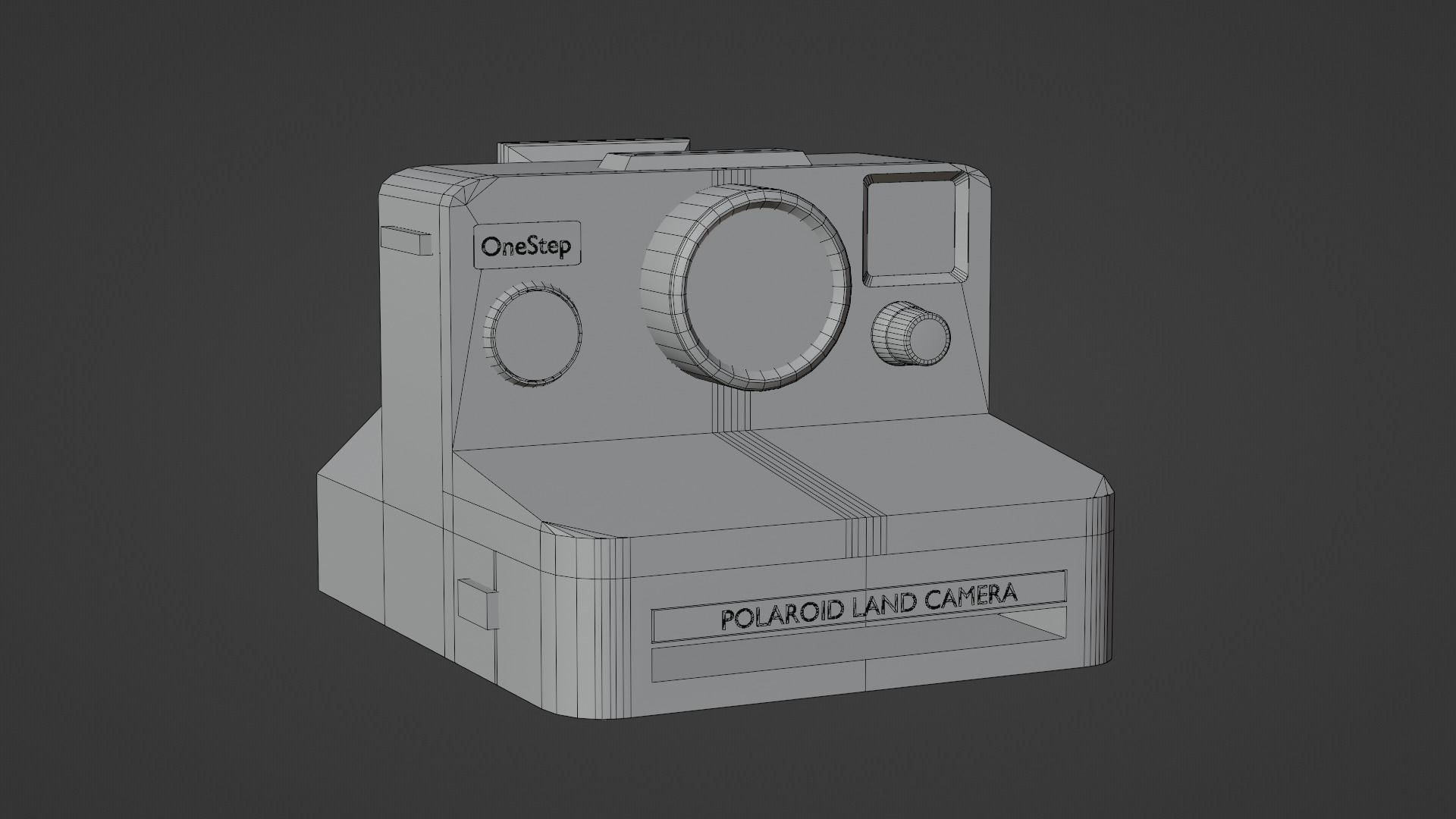 Polaroid Cam Free low-poly 3D model_1