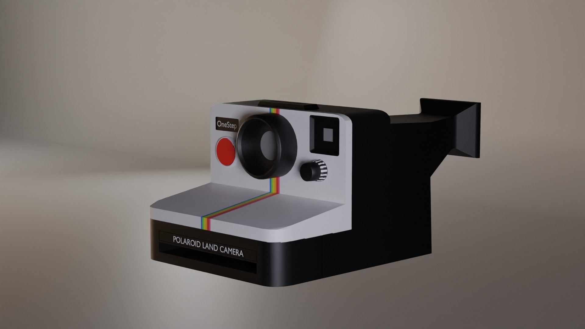 Polaroid Cam Free low-poly 3D model_2