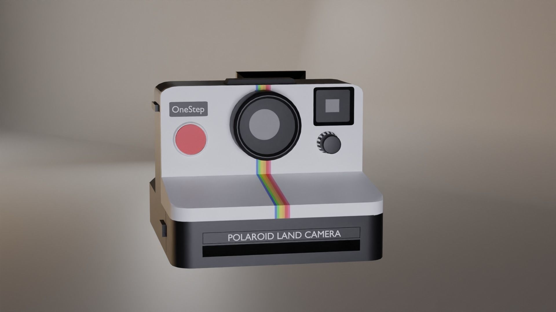 Polaroid Cam Free low-poly 3D model_3