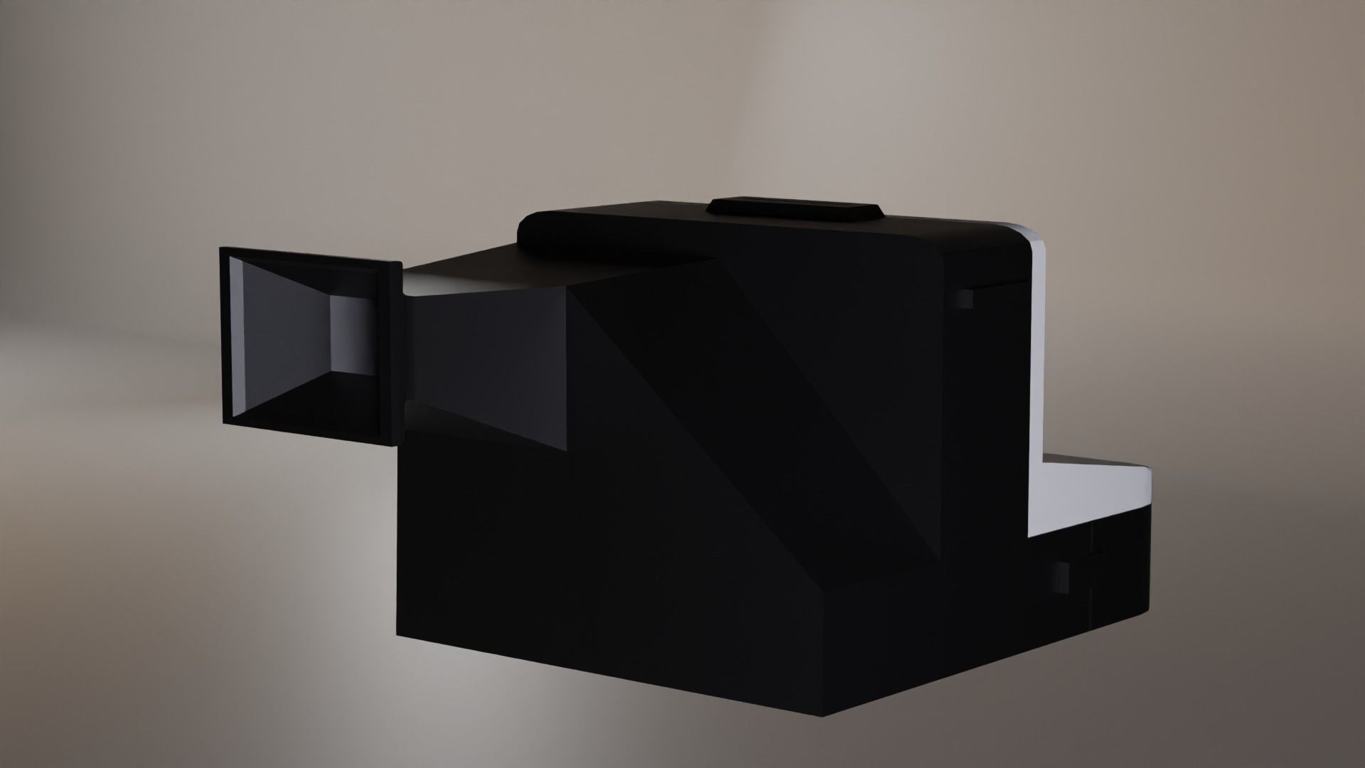 Polaroid Cam Free low-poly 3D model_7