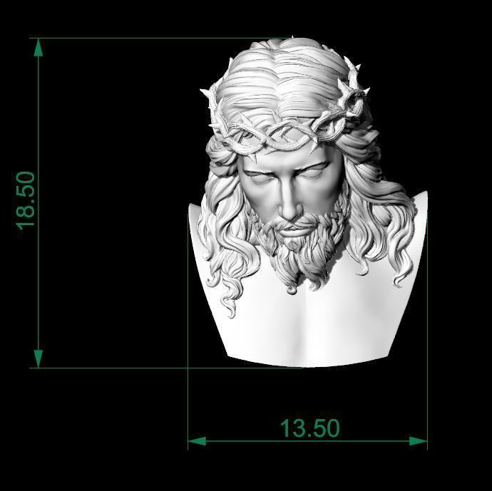 Jesus Bust 3D print model_6