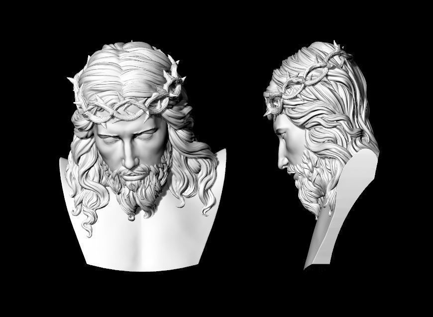 Jesus Bust 3D print model_2