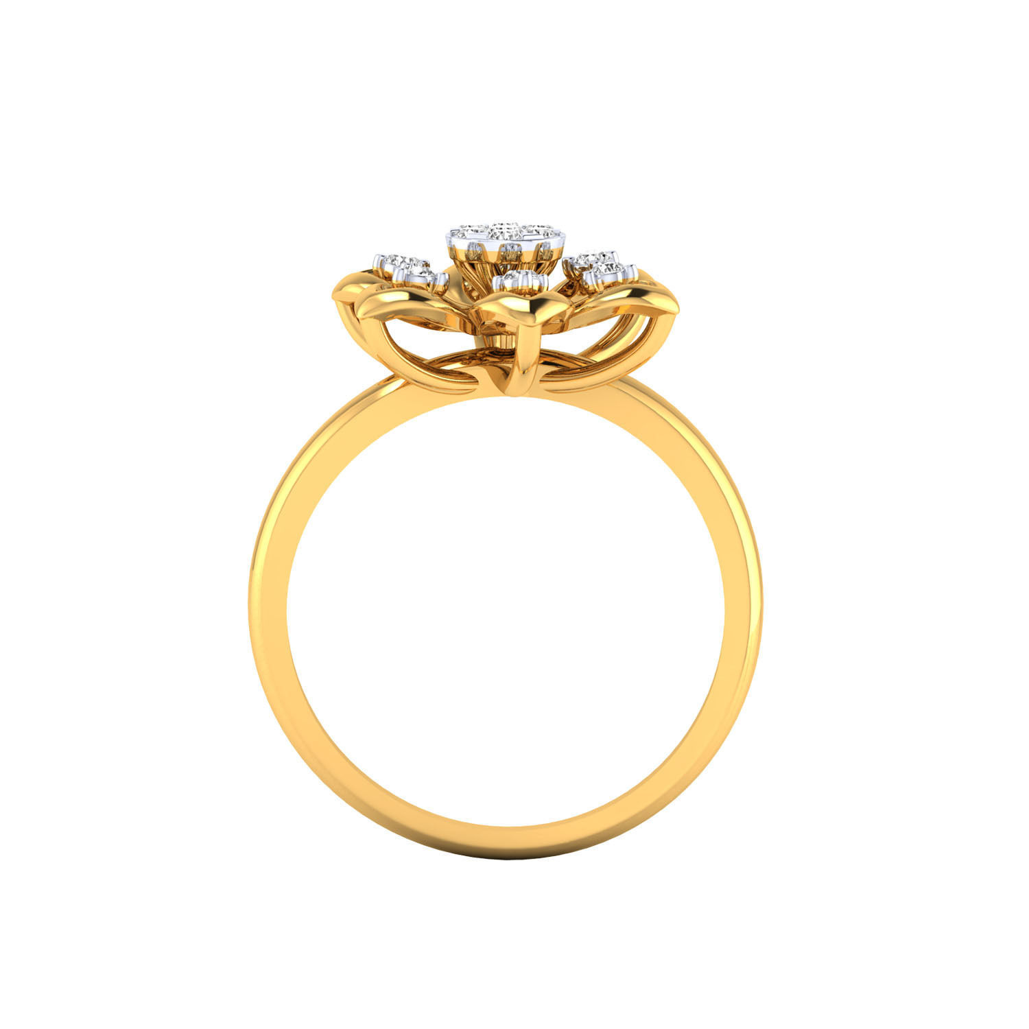 Women Flower Ring STL OBJ FBX Renders Details 3D print model_16