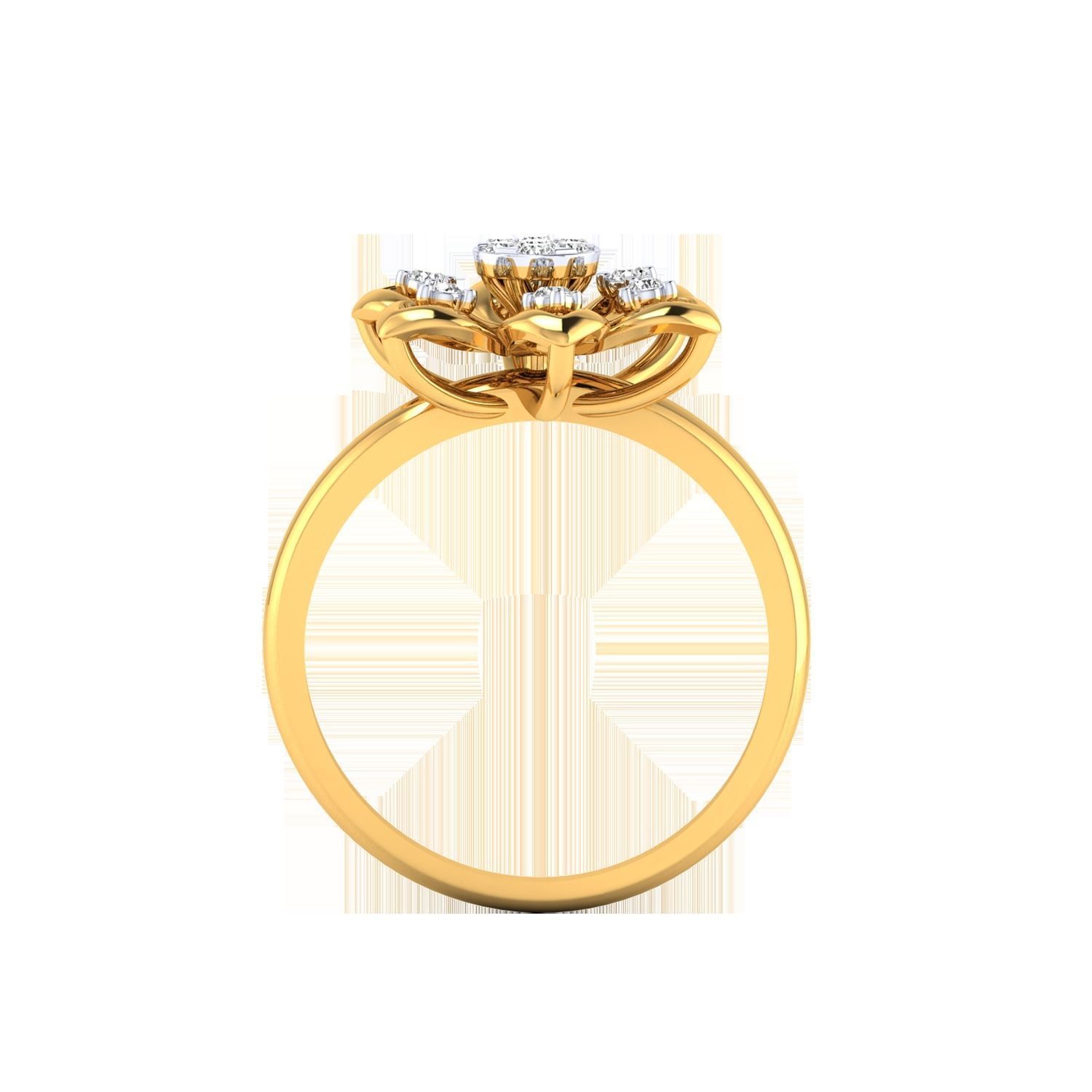 Women Flower Ring STL OBJ FBX Renders Details 3D print model_18