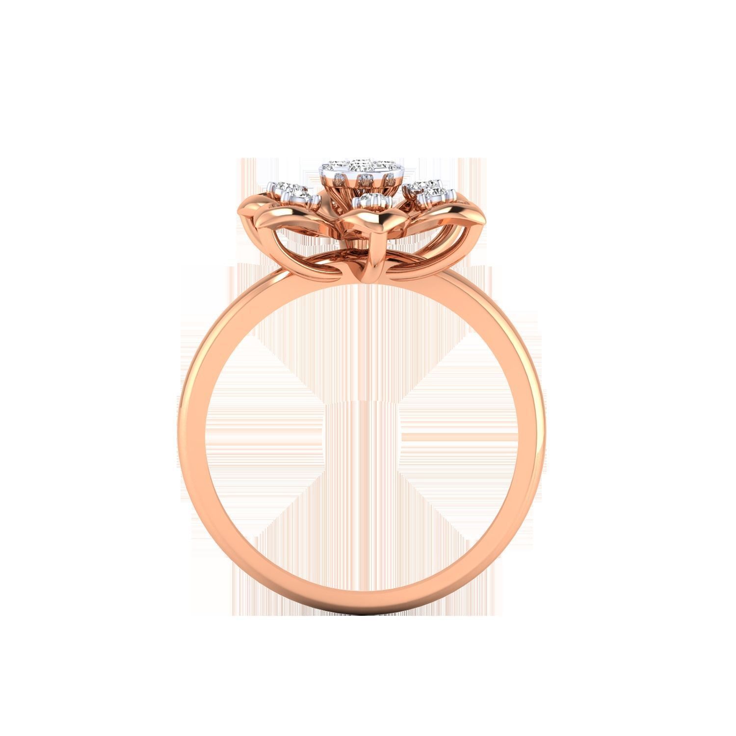 Women Flower Ring STL OBJ FBX Renders Details 3D print model_2