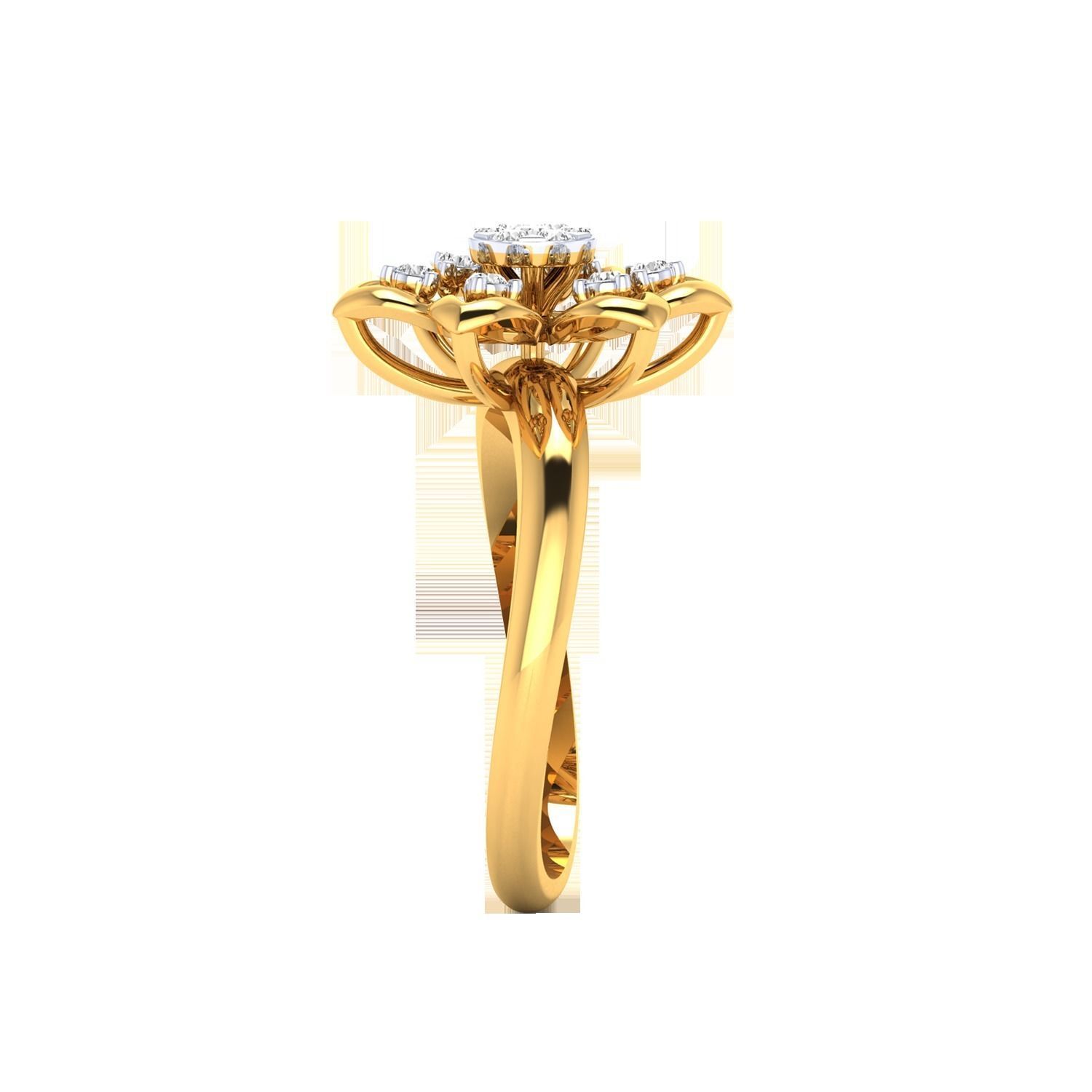 Women Flower Ring STL OBJ FBX Renders Details 3D print model_22