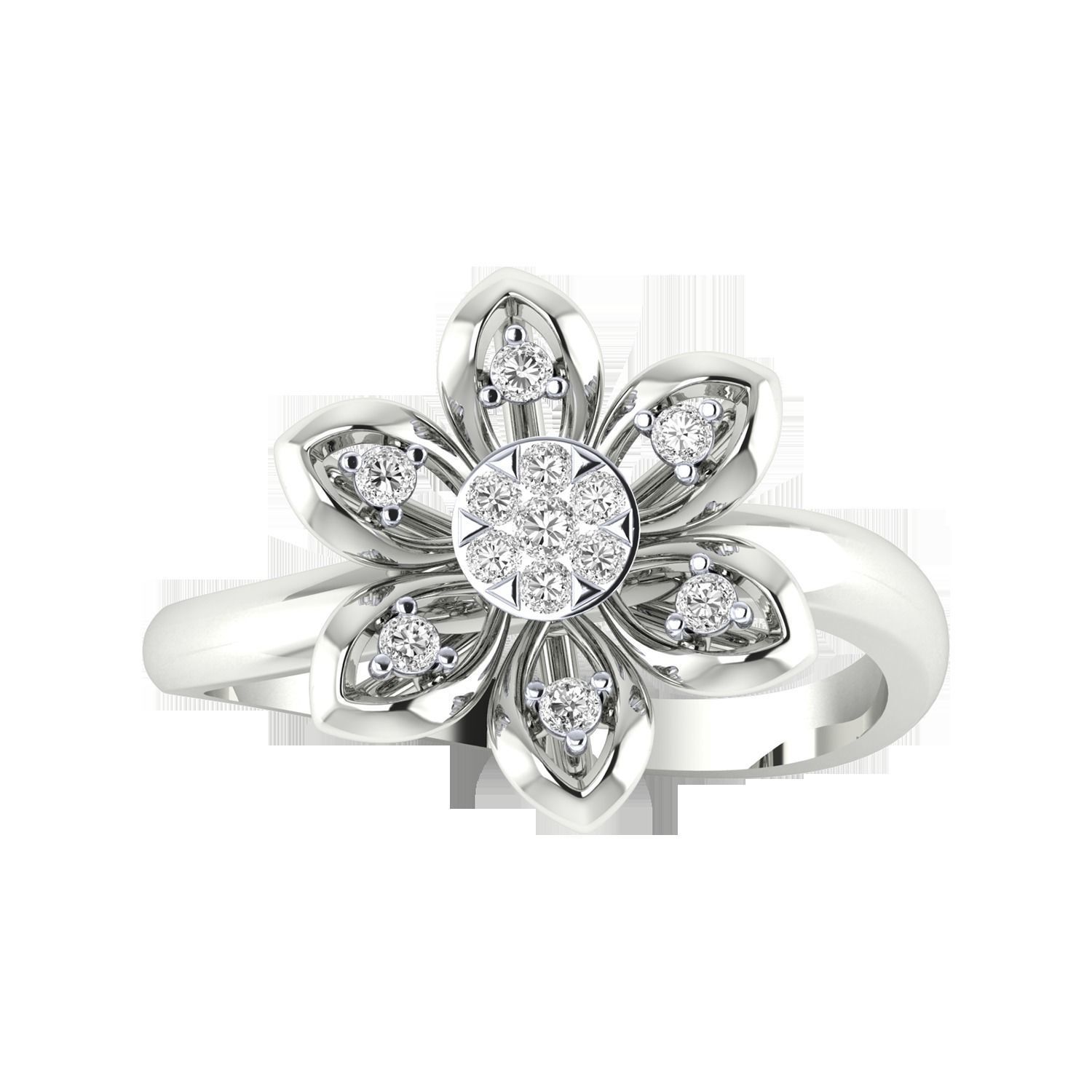 Women Flower Ring STL OBJ FBX Renders Details 3D print model_15